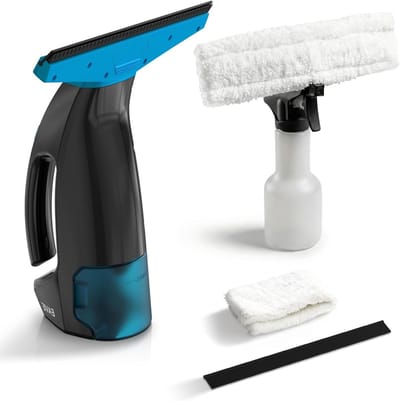 Ramenzuiger Set - Elektrische Ramenwasser - Streeploos Ramen Wassen - 45 Minuten Werktijd - 28 cm - Blauw