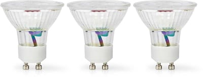 Nedis LED-Lamp GU10 - Spot - 4.5 W - 345 lm - 2700 - Warm Wit - Retrostijl - 3 Stuks