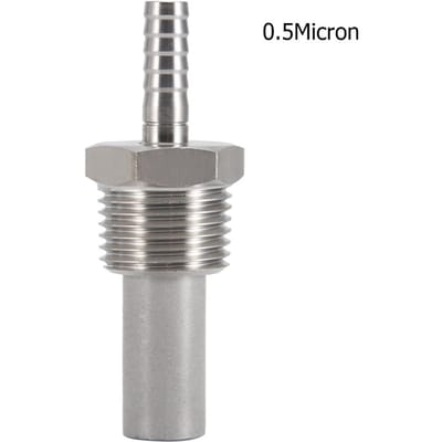 1/2  MPT Zuurstofsteen 1/4   Barb Inline Carbonatie Beluchting Homebrew Steen(0,5 micron) gray