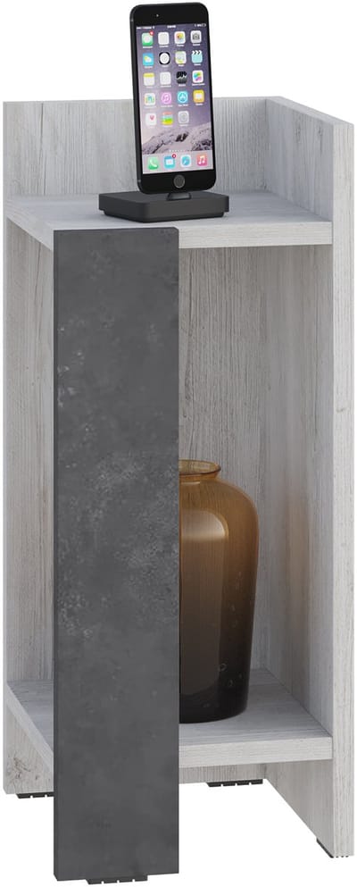 Hocus Picus Nachtkastje Rechts - Antiek Wit/Retro Grijs - 25x27x60 cm