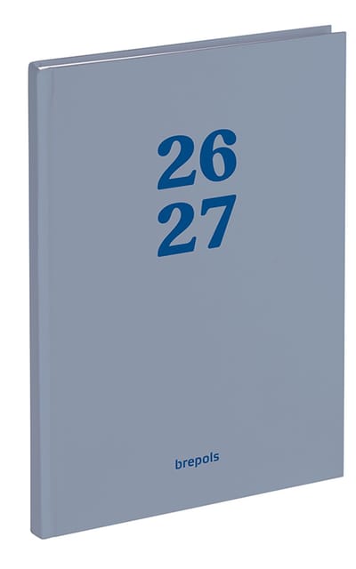 Brepols agenda 2026-2027 - Horizon CORAL - Schoolagenda - 1 week op 2 pagina's - Stevige omslag - Weekoverzicht - Grijs - 14.8 x 21 cm