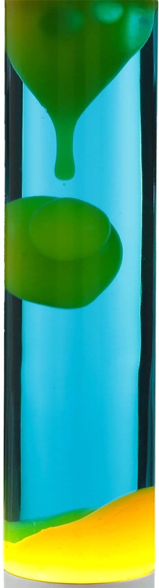 Licht-Erlebnisse - Yvonne - Lavalamp - 2700K - G9 - van - Aluminium glas - in - Wit blauw geel - Retro Tafellamp