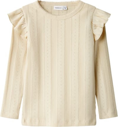 NAME IT NMFJULIA LS SLIM TOP NOOS Meisjes Top - Summer Sand