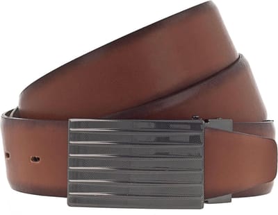 Vanzetti Leren riem 35mm Leather Belt W100 Mid Brown bruine