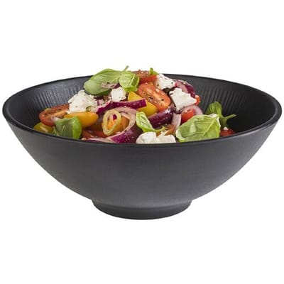 GGM Gastro (6 Stück) Schale - NERO - Melamin - 1,7 Liter - Ø 240mm - Schwarz
