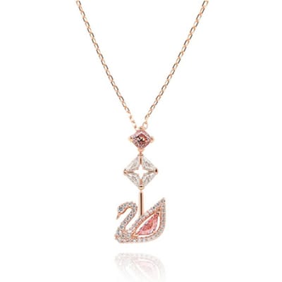 Swarovski 5473024 Cygne Cygne Éblouissant Rose Y Collier 5473024