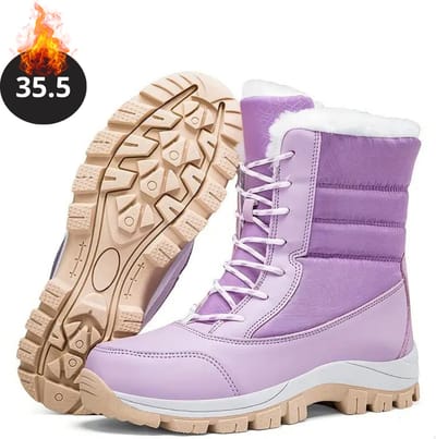 Nivard Snowboots - Sneeuwschoenen - Sneeuwboots - Dames - Wintersport - Ski - Skischoenen - Paars - 35.5 - Laarzen