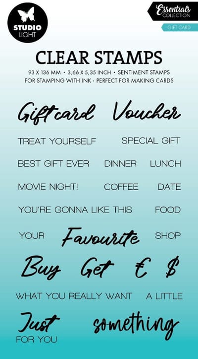 Clear stamps Gift card - Essentials nr. 821
