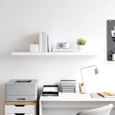 vidaXL - Wandschap - zwevend - 120x23,5x3,8 - cm - MDF - wit
