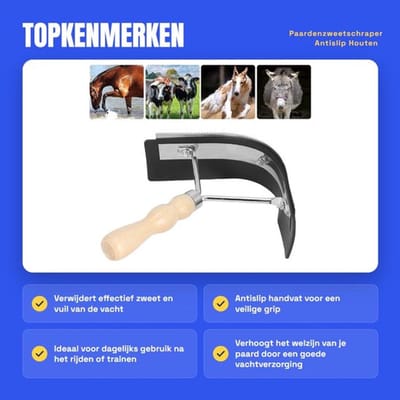 By shayne - Paardenzweetschraper - Antislip Houten Handvat