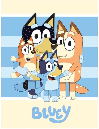 Bluey fleece deken