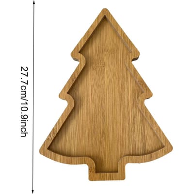 1-5 STUKS Houten Kerstboom Fruitkom Kerst Dienblad Bord Boom Voorgerecht Schaal Japanse Sashimi Schaal Dessert Snack Doos beige