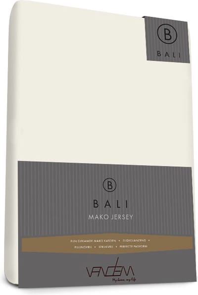Bali - Van Dem - Mako Jersey hoeslaken - 80 x 200 cm - creme