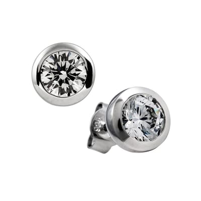 Diamonfire Zilveren Solitair Oorknoppen - 1.00 Ct 6.25 Mm Kastzetting 806.0843.00
