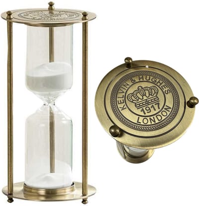Vintage Zandloper Medium - 15 minuten - Authentieke Decoratie - 16CM