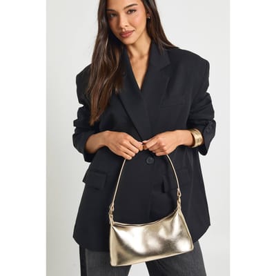 boohoo Dames Gouden schoudertas