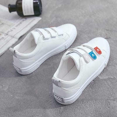 Femmes baskets mode 2 respirant vulcaniser chaussures femme en cuir Pu chaussures de loisir blanches toile Zapatillas Mujer 40 grise