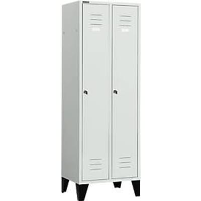Schäfer Shop  Select Kledinglocker met poten - cilinderslot - lichtgrijs/lichtgrijs