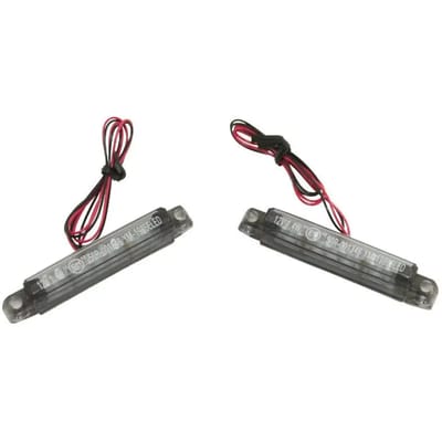 Paire Clignotant BARETTE 8 Leds Orange 12V 1.4W Replay pour moto Neuf