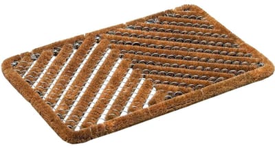 Zylo® Borstelmat voor Buiten - Voetenveger met Borstels - Deurmat - Weerbestendig - Slijtvast - 60x40x2cm - Natuurlijk
