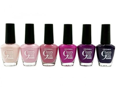 D'Donna - Set met 6 Flesjes Matte Nagellak - Ultraviolet Matte - 9 Dagen Gel Effect Nagellak - Licht Roze - Roze - Oud Roze - Fel Roze - Purper - Paars - Inhoud per flesje 15 ml.