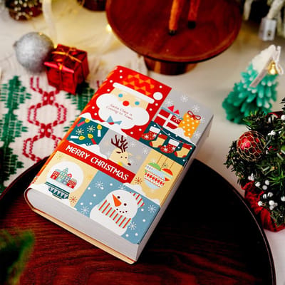 10 Pièces Boîte à Bonbons Mode Créative Forme Livre Boîtes Cadeaux Père Noël Emballage Cadeau Décoration de Noël