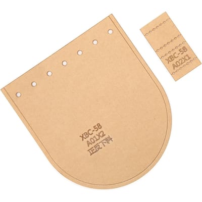 Portemonnee Sjabloon DIY Transparant Acryl Knutselaccessoires Gereedschap met Beschermlaag voor Leer beige