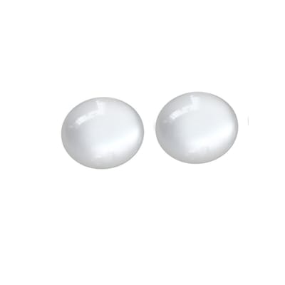 Clip oorbellen - Opaal wit- 12 mm- geen gaatje- Charme Bijoux