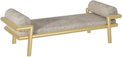 Metalen Bank - Voetenbank Stoer - Schoenen Opbergen - Gestoffeerd Comfort - 80 cm Breed - Zwart