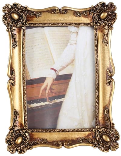 Dailygoods- Fotolijst Antiek 7,5" x 5,5" - Vintage Rechthoekig - Retro Decoratie - Waterdicht - Hars - Kunstdecoratie - Lijst