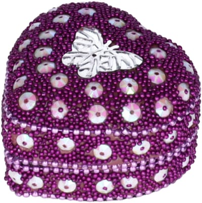 Tanden opbergdoosje voor kinderen - vlinder paars - 6 x 6 x 3 cm - handgemaakt - decoratief