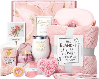 Dames Cadeauset - Zelfzorgpakket Luxe - Ontspanning Thuis - Compleet Verwenpakket - 27 x 23 x 13 cm