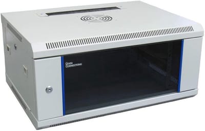 19" Netwerk Wandbehuizing 4U - Lichtgrijs (RAL7035) - Vooraf Geassembleerd met Afsluitbare Deuren