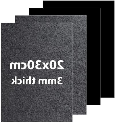ABS Plastic Platen Zwart, 4 Stuks, 3 mm Dikte, 30 x 20 cm, Sterk en Duurzaam voor Modelbouw en DIY Projecten
