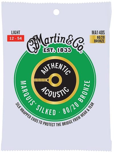Martin MA140S Silked Snaren voor Akoestische Gitaar (12-54) Bronze, Light