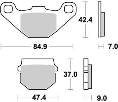 Moto-master Can Am 090121 Gesinterde Remblokken Zwart