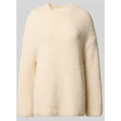 SELECTED WOMEN Slfgabriella Ls Knit New O-neck Truien & vesten Dames - Sweater - Hoodie - Vest- Gebroken wit - Maat S