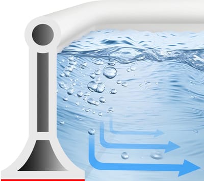 Byshayne- Vloerbarrière 200 x 4 cm - Doucheafdichting - Rubber - Zelfklevend - Waterbarrière - Flexibel