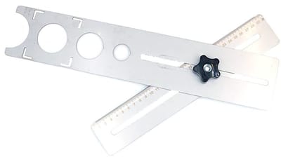 Allecto - Keramische Tegelgatlocator - Draagbaar Gereedschap - Universeel Marmerponsgereedschap - 300mm Meetbereik - Klussen & Gereedschap - Geschi...