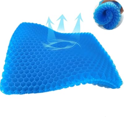 Solfit - Ergonomisch Zitkussen - Orthopedisch Zitkussen - Gelkussen - Ergonomisch kussen - Wigkussen - Dubbellaagse Honingraatstructuur - COMFORTKA