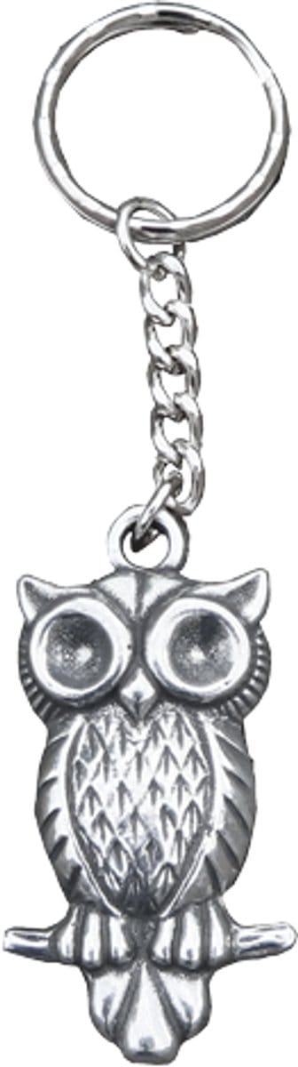 Sleutelhanger Uil - Dierensleutelhanger - Wijze uil - Brievenbuscadeau - Unieke sleutelhanger - Uil cadeau - Uilen