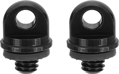 Camera Schroefhouder - Bevestigingsschroef Statief - Camera Beveiligen - Duurzame Aluminiumlegering - 2 Stuks 1/4 Inch - Zwart