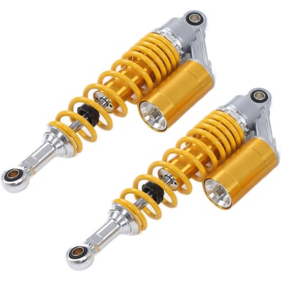 Paire Amortisseur Moto 340mm Suspension Arrière Ressort Universel pour VTT SUV Yellow yellow