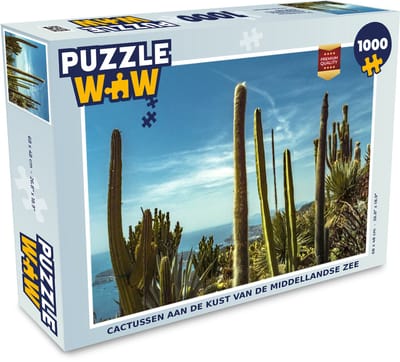 Puzzel Cactus - Zee - Lucht - Legpuzzel - Puzzel 1000 stukjes volwassenen