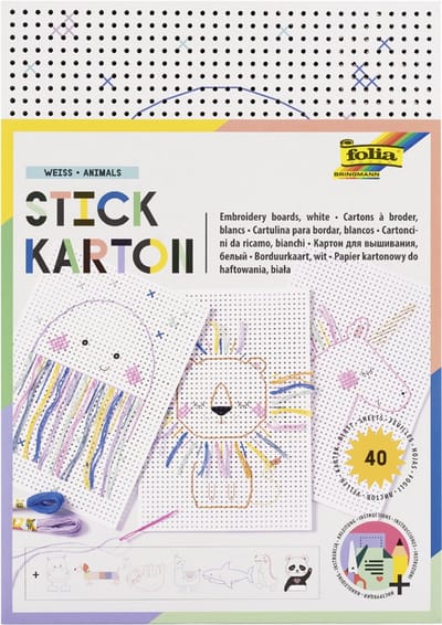 Gekleurde karton met dierenafbeeldingen.