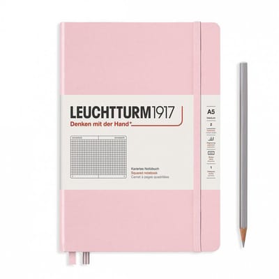 Leuchtturm notitieboek medium pastel roze ruit