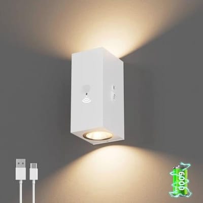 Accu-wandlamp met Bewegingsmelder en 3 Modi - Draadloze Wandlamp voor Binnen en Buiten