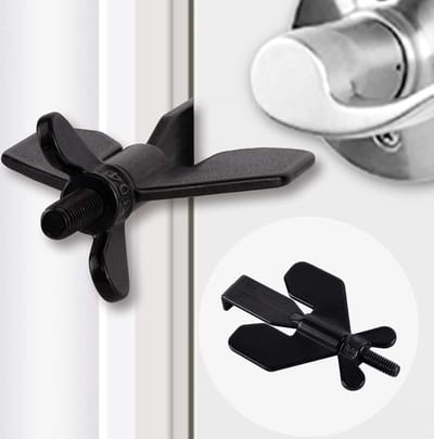 Draagbaar Deurslot - Portable Door Lock - Deurstopper - Reis Slot Deur - Deurslot - Zelfverdediging - Draagbaar Reis slot - Zwart - LOUZIR