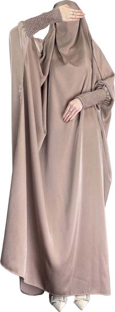 Bovista Gebedskleding Dames - Abaya - Islamitische Kleding - Khimar - Jilbab - Vrouw - Alhamdulillah - Khaki