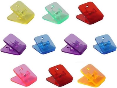 Kleurrijke Bindklemmen - Papierklemmen Mappenclips - Papieren Organiseren - Metalen Constructie - 10 stuks - Meerkleurig